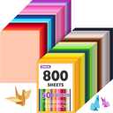 800 Sheets 8.5" X 11" Colored Cardstock, 50 Assorted Colors Construction Paper Card Stock Printer Paper for Printing, Card Making, DIY Crafts, School Supplies,Party Decorations (180GSM/65LB)