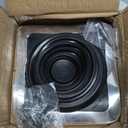 VIVIDA #3 EPDM Metal Roof Pipe Boot, Flexible Roof Jack Flashing Boot for Pipe OD 1/4" to 5", Screws & Hex Socket Included, Square Base, Black, 1 Pack