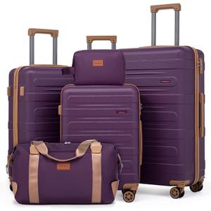 Luggage Sets 5 Piece Durable Suitcase Set with Spinner Wheels, Hard Shell Carry on Luggage with TSA Lock, Large Checked Travel Suitcases for Men and Women