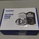 TEEHO TE003 Keyless Entry Keypad Door Lock with Handle, Electronic Digital Smart Locks for Front Door, Smart Door Knob with Code for Bedroom, Auto Lock, Passage Mode, Easy to Install, Matte Black