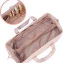 NISHEL Hair Tools Travel Carrying Bag, Portable Hair Air Wrap Dryer Case, Hair Dryer/Curling Iron/Airstraight Attachment Organizer, Pink