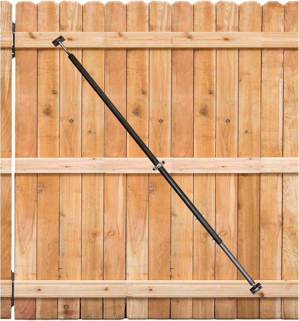 Telescopic Adjustable Steel Gate Brace Extends to 6 Feet - Anti Sag Gate Kit for Outdoor Yard Wooden Fence Gates