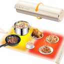 FOHERE Warming Mat for Food, Fast Full Surface Electric Warming Tray with Upgrade Temperature Settings, Food Grade Silicone Nano-Material, 4H Timer, for Buffet Party and Home Daily Use