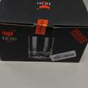 JBHO Hand Blown Crystal Double Old Fashioned Cocktail, Solid Whiskey Glasses, Rocks Glasses, Lowball Glasses - 12 Ounce - set of 2 - Perfect Size for Oversized Ice Cubes