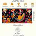 13x6ft Halloween Garage Door Banner, Day of the Dead Sugar Skull Backdrop Outdoor Indoor Halloween Garage Door Cover, Large Dia de los Muertos Wall Decoration for Yard Porch Party Display