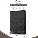 Okcool Waterproof Shelf Cover,600D Heavy Duty Wire Shelving Unit Cover,Shelf Display Rack Protector Cover with Zipper,One Side See Through Panel.(Black,Fits 48" Wx18 Dx72 H Shelves)
