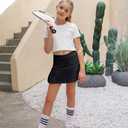 JESKIDS Girls' Tennis Golf Skirts with Shorts Pickleball Athletic Pleated Skort 6~13T