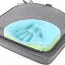 SUNROX Gel Memory Foam Chair Cushions, FadeShield Water-, Stain-Resistant Durable Reversible Seat Cushion Pads with Ties for Indoor/Outdoor Kitchen Dining Office 17"x16" Set of 2, Heather Charcoal