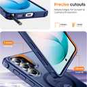 Designed for Samsung Galaxy S26 Ultra Case,[Built-in Invisible Kickstand][Compatible with MagSafe][Military Grade Shockproof], Slim Translucent Matte Phone Case for Samsung S26 Ultra-DrakBlue
