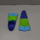 Kids Swim Fins,Short Comfortable Flippers for Lap Swimming and Training for Child,Girls,Boys,Beginners (XXXS(US Kids 9-10.5), Blue/Green/Skyblue)