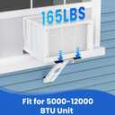 Heavy Duty Window Air Conditioner Support Bracket: Up to 165 lbs Support for 5000-12000 BTU Units, Upgraded Anti-Slip Design with Level, Drill-Required for Apartments/Houses, 1 Pack
