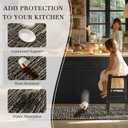 Kitchen Rugs Sets of 2-Non Slip Kitchen Mats for Floor-Thick Stain Resistant Vintage Kitchen Floor Mat Runner Carpet for Hallways Entryway Laundry Room WashableBlack 20"x47"+20"x32"