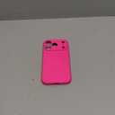 for iPhone 17 Pro Phone Case Silicone, Neon Hot Pink Bright Color Matte TPU, Minimalist Ultra Thin Slim Soft Rubber Gel Girly Cute Case for Women Men, Camera Cover Protection