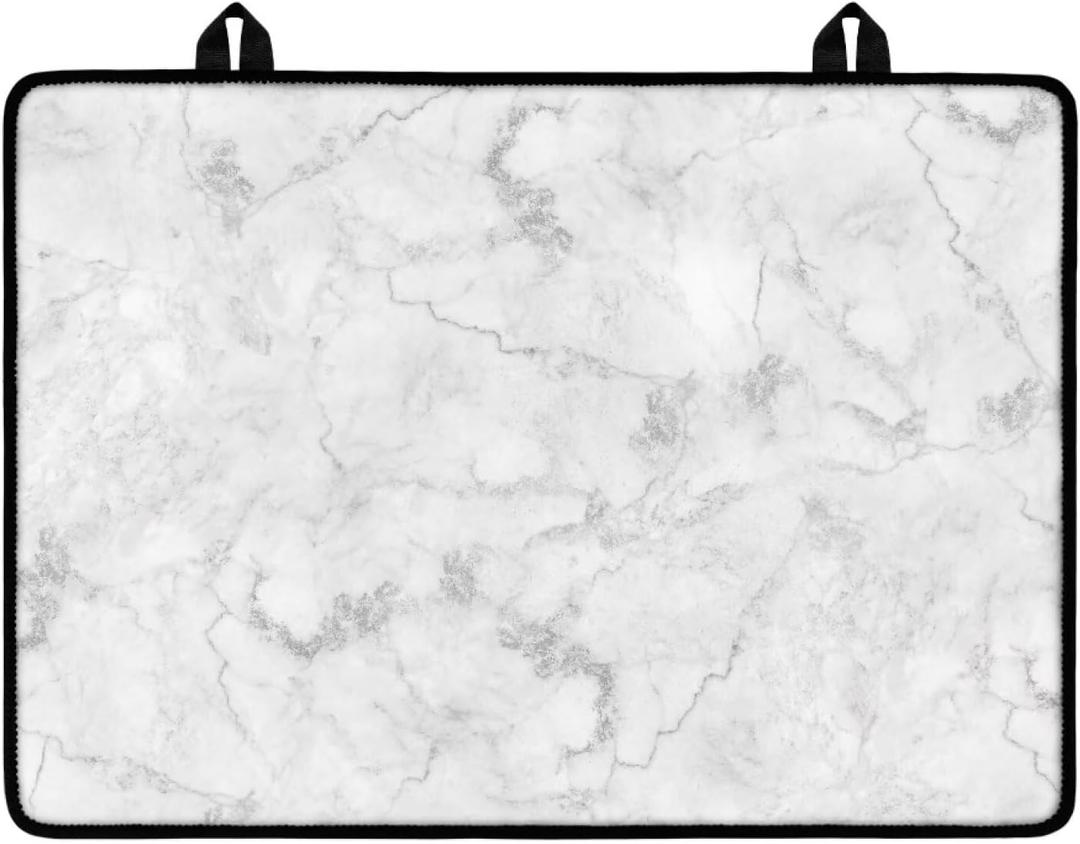 Stove Top Cover for Electric Stove Glass Ceramic Flat Stovetop Protector Cover Machine Washable Cooktop Protector Cover For Kitchen Decor, 29 x 21 Inch, Gray Marble