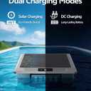 T1B Solar Powered Pool Skimmer Robot, Automatic Robotic Pool Surface Skimmer Cleaner with 24/7 Cleaning, Dual Charging Modes, Auto-Dock, Inground & Above-Ground Pools