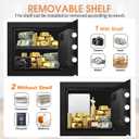 1.5 Cub Fireproof Safe for HOME USE, Anti-Theft Digital Security Safety Box with Electronic Keypad, Spare Keys and Removable Shelf, Home Safe Box Fireproof Waterproof for Money Medicine Document