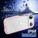 SPORTLINK for iPhone Air Case, IP68 Waterproof Military Protective Full Body Heavy Duty Shockproof 360 Sealed Dustproof with Camera Screen Protector Phone Cover for iPhone Air 6.5" Pink