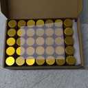 35Pcs 20ml Empty Tiny Jars Small Glass Vials with Lids Lab Sample Vials Refillable Mini Glass Bottles with Golden Aluminum Screw Caps for DIY Crafts Essential Oils Storage Wedding Decoration