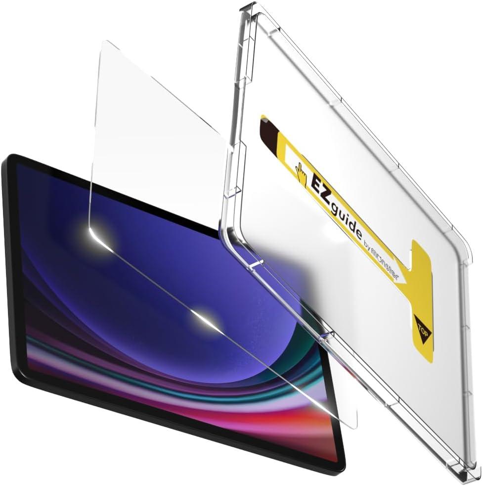 BELLEMOND Tempered Glass Screen Protector for Galaxy Tab S11 / S10 FE / S9 FE / S9 / S8 / S7 (10.9/11) | Anti-Glare | EZ Guide Kit for Flawless Install | 10H | 1 Pack | Designed in Japan