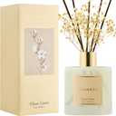 COCORRNA Reed Diffuser - Clean Linen 17 Fl.oz Reed Diffuser with 8 Sticks Scented Diffuser with Preserved Flowers for Bathroom Home Decor