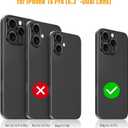 3 x TOPAUX for iPhone 16 Pro Wallet Case 5 Credit Card Holder Flip Cover Secure Back Pocket ID Slot Compartment Dual Layer Shockproof Bumper Anti-Scratch Protective Hard Shell for iPhone 16 Pro Red Black