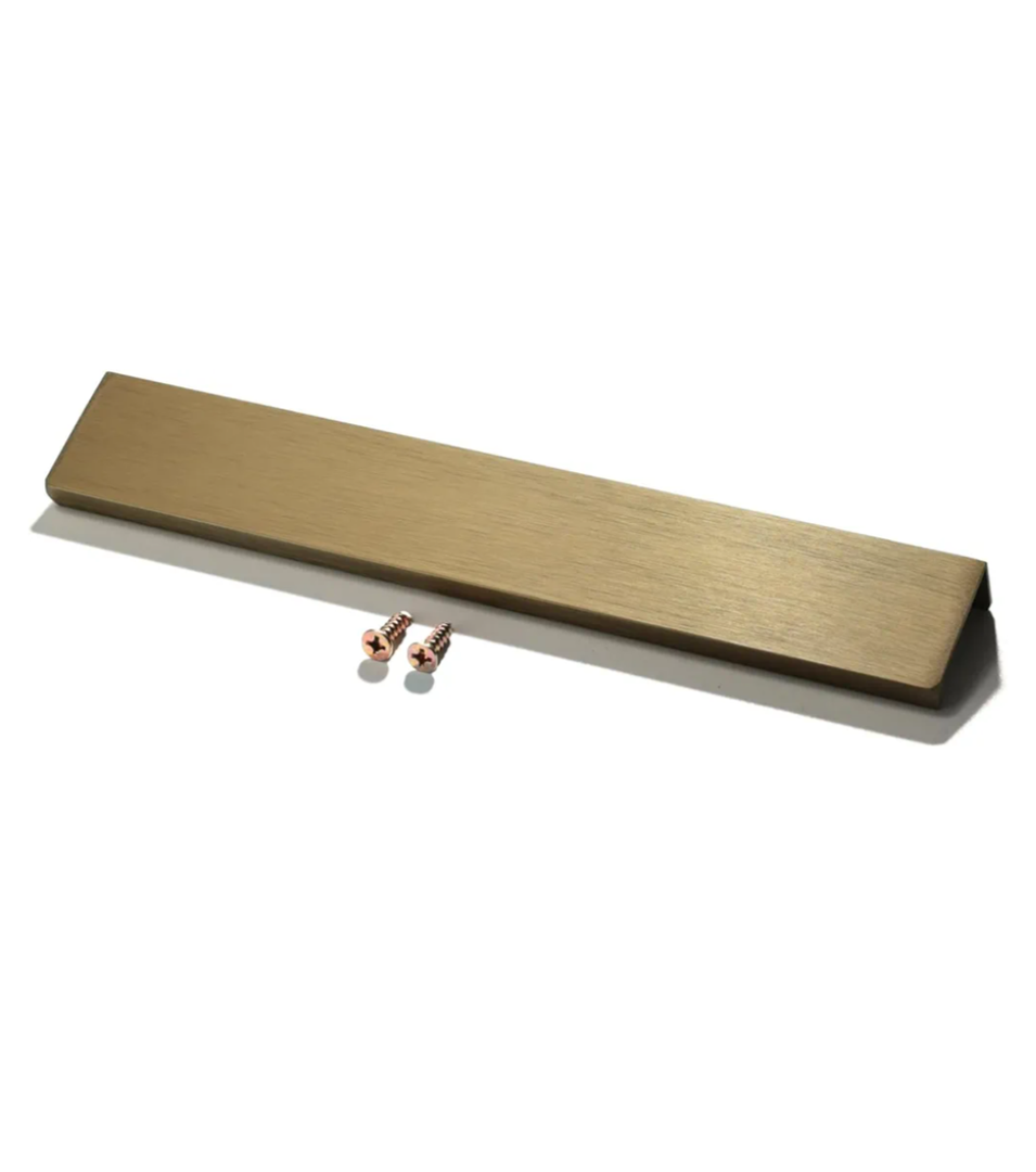 Finger Pulls for Cabinets Drawers - Aluminum Alloy Concealed Handle for Home Kitchen Door Dresser, Easy Installation (2, Bronze, 200mm/7.88inch)