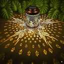 Pack Of 2 MEWOOCUE Solar Lanterns Outdoor Waterproof Hummingbird Garden Decor Gifts for Women Mom Grandma Hanging Lights Metal Lantern Decoration Outside for Yard, Patio, Backyard, Porch,Lawn