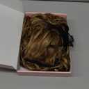 REECHO Curly Hair Extensions, 4PCS 16 inch Clip in Hair Extensions Lace Weft Short Curly Hair Extension Clip Ins Invisible Natural Hairpieces for Women, Light Brown with Blonde Highlights