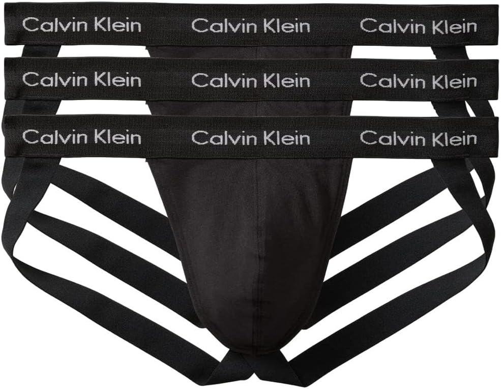 Calvin Klein mens Cotton Stretch 3-pack Jock Strap (Medium)