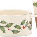 Lenox 870006 Hosting The Holidays Wine Coaster & Stopper Set, Christmas Theme