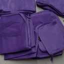 Packing Cubes for Travel - 8 Set Luggage Organizer Bags for Family, Mesh Breathable Packing Cubes for Suitcases Durable Travel Essentials Bags Set (Purple)