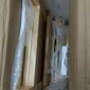 HITNET Bathroom Cabinet Freestanding, Bamboo Storage Cabinet 4-Tier Floor Cupboard with Door and Shelf for Bathroom, Kitchen, Hallway, Natural