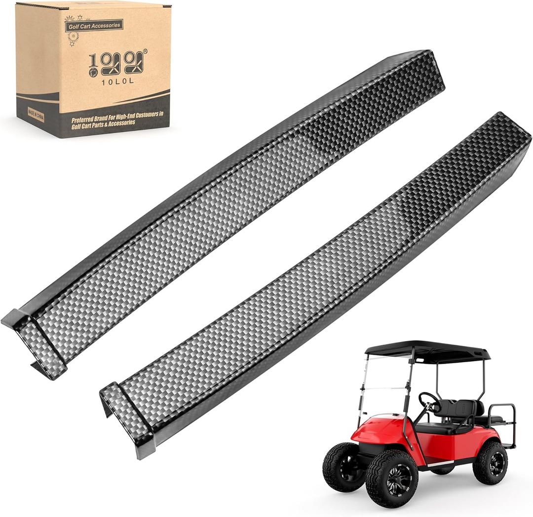 10L0L Golf Cart Front Driver & Passenger Side Guard Set - Replacement Parts Compatible with EZGO TXT 94-13 Golf Cart Models, Rugged and Durable, Stylish Carbon Fiber Color