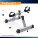 Marcy Under Desk Mini Pedal Leg and Arm Exercise Cycle with Adjustable Magnetic Resistance Leg Exercisers