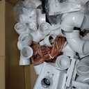 OVO Complete Set of Fittings for Central Vacuum Installation with 3 Low-Voltage inlets (Excluding Pipes), White, 1.5 Inch