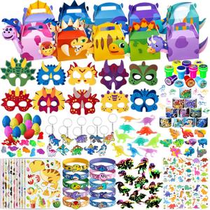 Dinosaur Party Favors, Dinosaur Birthday Party Supplies, Dinosaur Goodie Bags for Kids Birthday, Dino Gifts Bags Fillers Stuffers, Dinosaur Themed Party Toys