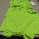 ELLEVEN Two Piece Maxi Skirt Sets for Women, Square Neck Tank Tops with High Side Slit Dress Sets Summer Outfits (Neon Green) XL