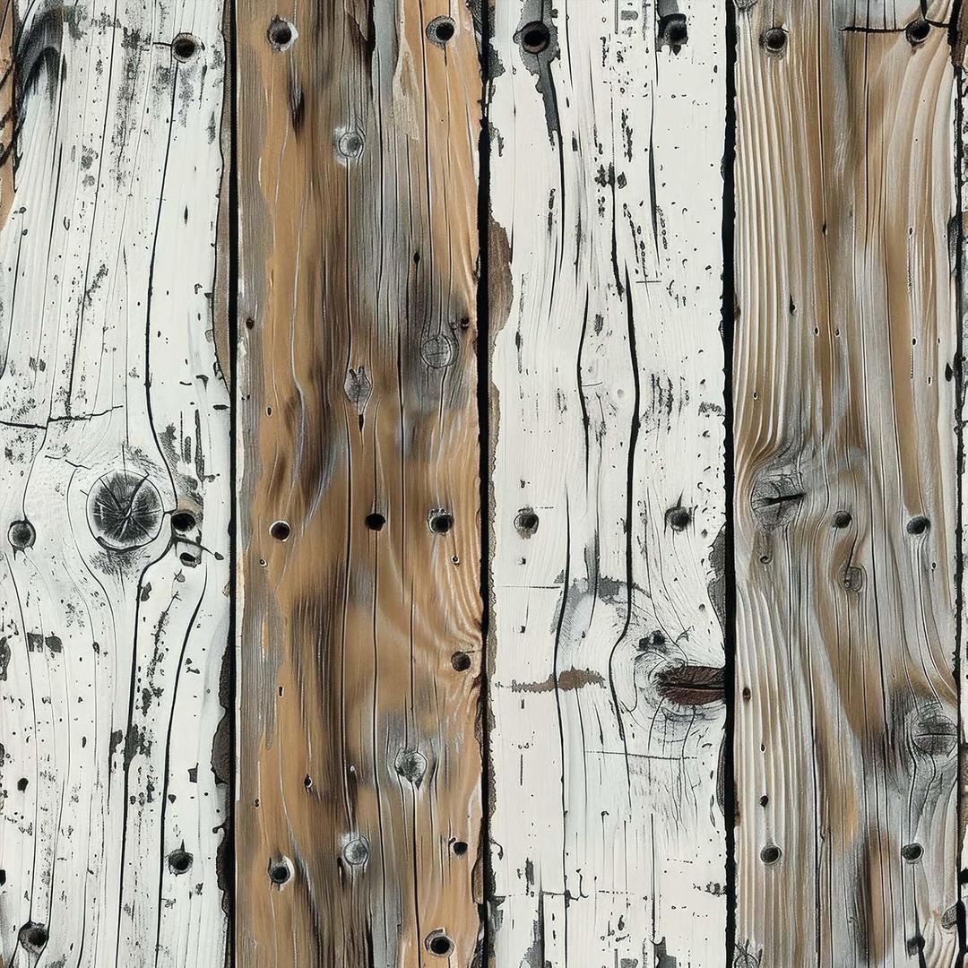 FLFK Rustic Wood Wallpaper,Peel and Stick Wood Grain Shiplap Design Wall Mural for Living Room, Bedroom, Kitchen, Office, Apartment Decor 16"x128" (WB5511)