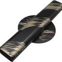 Self Adhesive Wall Vase Metal Tube Decoration Holder Used to Display Dried Flower, Faux Flowers, Fake Flowers, Also Suitable for Cemetery Memorial Decoration (2 Pcs Black and Gold Stripe)