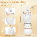 3 Pcs Jewelry Mannequin Display Set - White PVC Bust Holder with 2 Hand Displays for Necklace, Earring, Bracelet & Ring Showcase - Elegant Jewelry Display Mannequins for Boutique & Photography