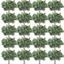 Giegxin 300 Pcs Artificial Eucalyptus Stems Leaves Bulk 11.8 Inches Tall Silver Dollar Eucalyptus Fake Greenery Stems Faux Plant for Floral Arrangement Vase Gray Green Leaves Decor Wedding