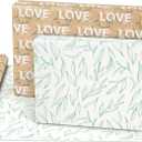 American Greetings 175 sq. ft. Reversible Flower Wrapping Paper Bundle for Weddings, Bridal Showers, Engagement, Anniversaries and All Occasions, Love Text and Floral (1 Roll, 30 in x 70 ft.)