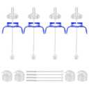 Straw Cup Conversion Kit for Lansinoh Baby Bottles,Straw Cup Transition Kit with Weighted Straw, Soft Straw Nipples & Easy-Grip Handle, 8m+, 4-Pack