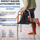 Knee Sling for Walker, Adjustable Cushioned Knee Support for Non Weight Bearing, Alternative to Knee Scooters & Crutches for Surgery Recovery, Walker Accessories for Foot/Ankle Injuries
