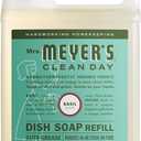 MRS. MEYER'S CLEAN DAY Liquid Dish Soap Refill, Basil, 48 fl. oz