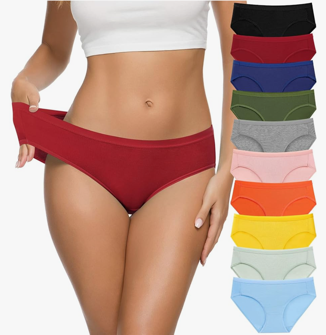 CULAYII Women's Cotton Bikini Panties, High-Cut Full Coverage Stretch Cool Underwear for Women
, Size -XL