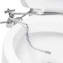 Brondell SMB-15 Side Mounted Manual Bidet Attachment for Toilet Seats with Adjustable Sprayer and Water Pressure, Thin Profile, Chrome