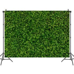20x10ft Green Grass Wall Backdrop Green Leaves Background Backdrop for Party Wedding Birthday Party Newborn Baby Decor Banner Photo Studio Props (Pink White)