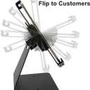 Desktop Anti-Theft Security Kiosk POS Stand Holder Enclosure with Lock & Key, Compatible with iPad air, iPad mini, Galaxy Tab, Note 10.1, 7-10 inch Tablets, Flip & Rotate Design, Black