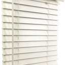 US Window And Floor 2" Faux Wood 35" W x 60" H, Inside Mount Cordless Blinds, 35 x 60, White (Fit a window 35.5" wide)